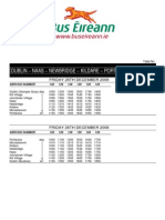 Bus Eireann 126 Time Table