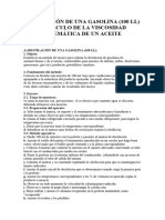 Destilación de Una Gasolina y Cálculo de Viscosidad