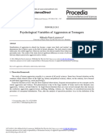 2014 - Psychological Variables of Aggression at Teenagers