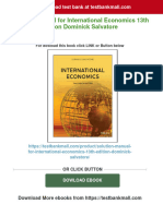 Full Download Solution Manual For International Economics 13th Edition Dominick Salvatore PDF