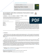 An Investigation of The Failure Mechanisms of Lead Anodes in Copper