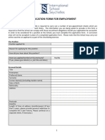 Application Form For Employment at ISS