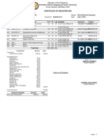 President Ramon Magsaysay State University Certificate of Registration