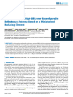 A Wide-Angle and High-Efficiency Reconfigurable Reflectarray Antenna Based On A Miniaturized Radiating Element