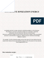 Successive Ionisation Energy