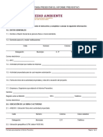 F4 - Formato para Presentar El Informe Preventivo - Plan de Contingencia Ambiental