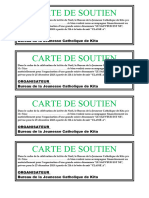 Cartes de Soutien & Parrainage