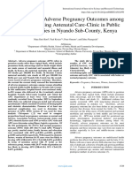 Determinants of Adverse Pregnancy Outcomes Among Women Attending Antenatal Care-Clinic in Public Health Facilities in Nyando Sub-County, Kenya