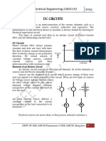 DC Circuits: Introduction To Electrical Engineering 22ESC142