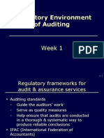 Regulatory Environment of Auditing: Week 1