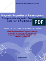 Get Magnetic Properties of Paramagnetic Compounds Magnetic Susceptibility Data Part 6 1st Edition R. T. Pardasani Free All Chapters