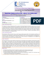 AICTE STTP 2021 Evolution of Electric Vehicle Impact On Power Grid Brouchure