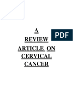 A Review Article On Cervical Cancer