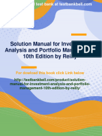 Instant Download Solution Manual For Investment Analysis and Portfolio Management 10th Edition by Reilly PDF All Chapter