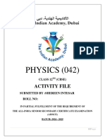 Physics Actvities