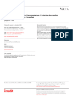 Qualité Et Préparation de L'interprétation. Évolution Des Modes de Préparation Et Rôle de L'internet