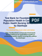 (PDF Download) Test Bank For Foundations For Population Health in Community Public Health Nursing 5th Edition by Stanhope Fulll Chapter