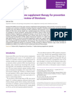 Use of Progesterone Supplement Therapy For Prevention of Preterm Birth - Review of Literatures