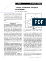 Effect of Concrete Strength and Minimum Stirrups On Shear Strength of Large Members