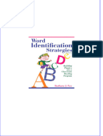 Immediate Download Word Identification Strategies Building Phonics Into A Classroom Reading Program 5th All Chapters