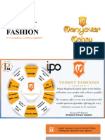 Presentation On Vedant Fashion IPO