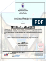 Archelle L. Velasquez: Certificate of Participation