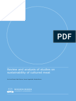 Review and Analysis of Studies On Sustainability of Cultured Meat