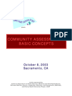 Community Assessment Basic Concepts 2003