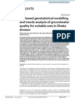 GIS Based Geostatistical Modelling and Trends Analysis of Groundwater Quality For Suitable Uses in Dhaka Division