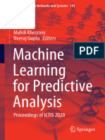 Machine Learning For Predictive Analysis Proceedings of Ictis 2020 9789811571053