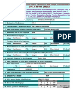 Single Comprehensive Form Automated) of Pension For W.b.govt Employees