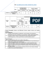 Syllabus Mathematics For Communication 2024-25