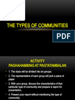 The Types OF COMMUNITIES