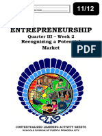 APPLIED 11&12 (Entrepreneurship) q3 CLAS2 Recognizing A Potential Market v3 - JOSEPH AURELLO