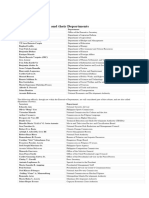 Cabinet Secretaries and Their Departments