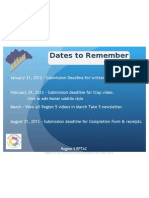 Dates To Remember