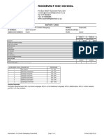 Roosevelt High School: Report Card