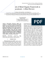 Emerging Trends of Metal Organic Framework in Pharmaceuticals: A Brief Review