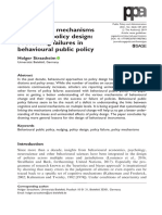 Behavioural Mechanisms and Public Policy Design