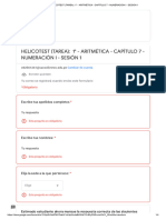 Helicotest (Tarea) : 1° - Aritmética - Capítulo 7 - Numeración I - Sesión 1