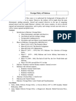 Pol - 311 - Course Contents - Foreign Policy of Pakistan