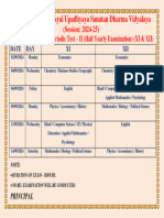 Date Sheet (XI-XII)