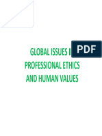 Global Issues in Professional Ethics and Human Values