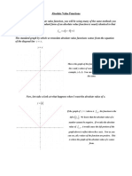 Packet 2 Graphing Absolute Value Functions