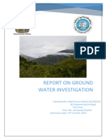 Report On Ground Water Investigation