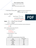 Topic 2 Properties of Fluids