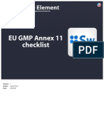 GMPAnnex 11 Checklist