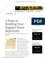 Janovski - 5 Steps To Building Your Bagpipe Music Repertoire - Pipehacker