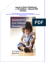 Full Download Assessment in Early Childhood Education 7th Edition - Ebook PDF Version File PDF All Chapter On 2024