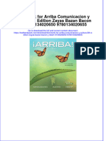 The Download Test Bank For Arriba Comunicacion y Cultura 6th Edition Zayas Bazan Bacon Nibert 0134020650 9780134020655 Full Chapter New 2024